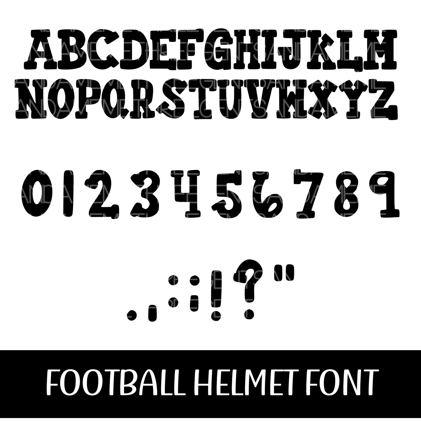 FOOTBALL HELMET FONT