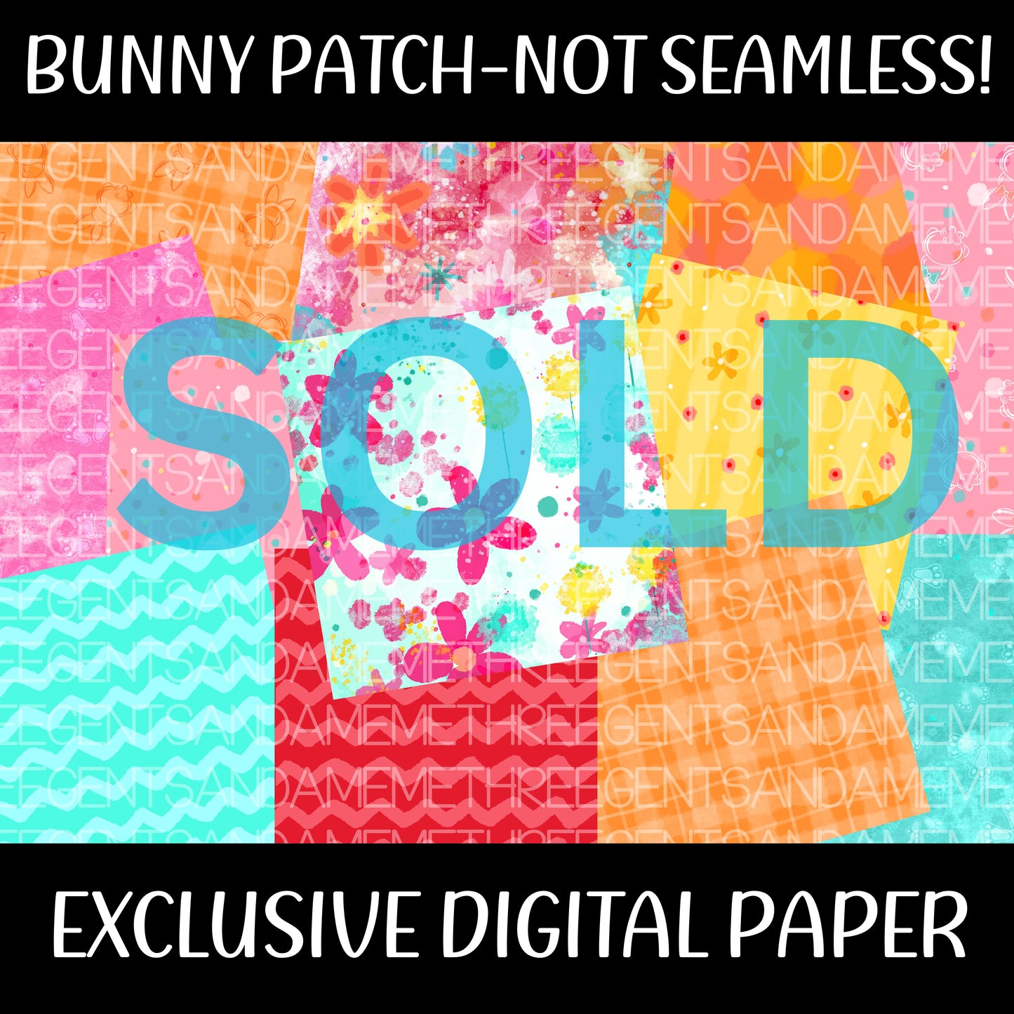 BUNNY PATCH EXCLUSIVE DIGITAL PAPER-NOT SEAMLESS