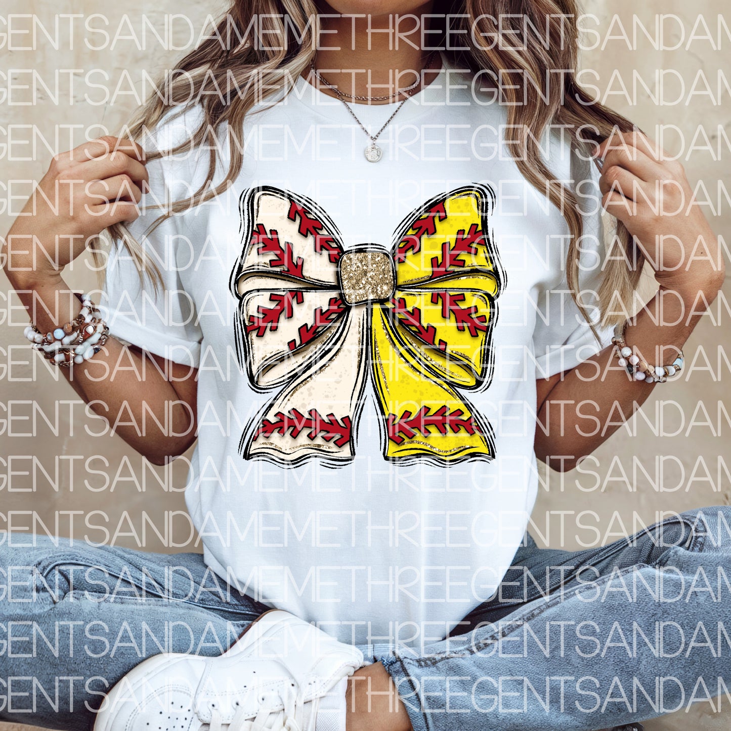 BASEBALL/SOFTBALL COQUETTE BOW PNG DESIGN