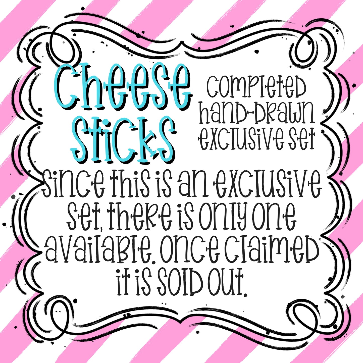 CHEESE STICKS EXCLUSIVE ALPHA SET (OUTLINE AND FILL LAYERS)