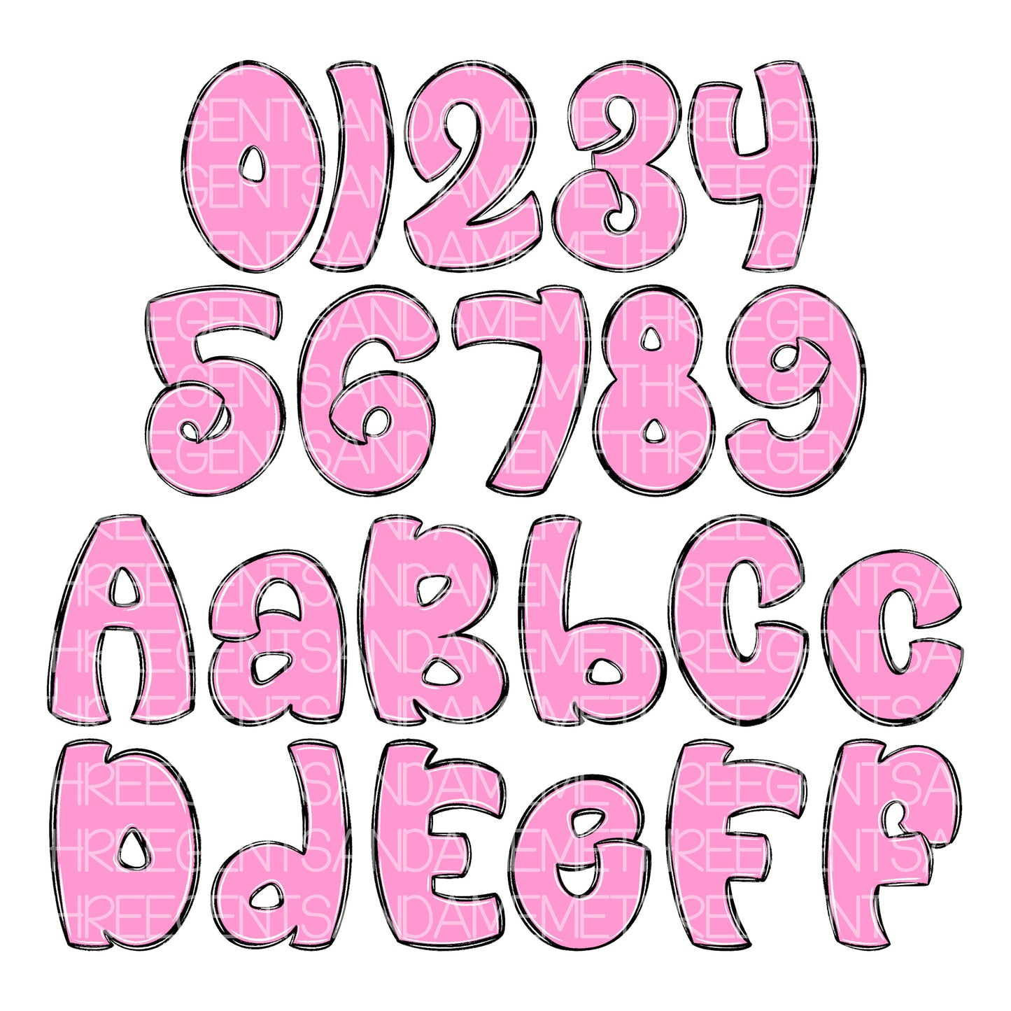 CHUNKY DOODLE 2.O EXCLUSIVE ALPHA SET (OUTLINE AND FILL LAYERS)