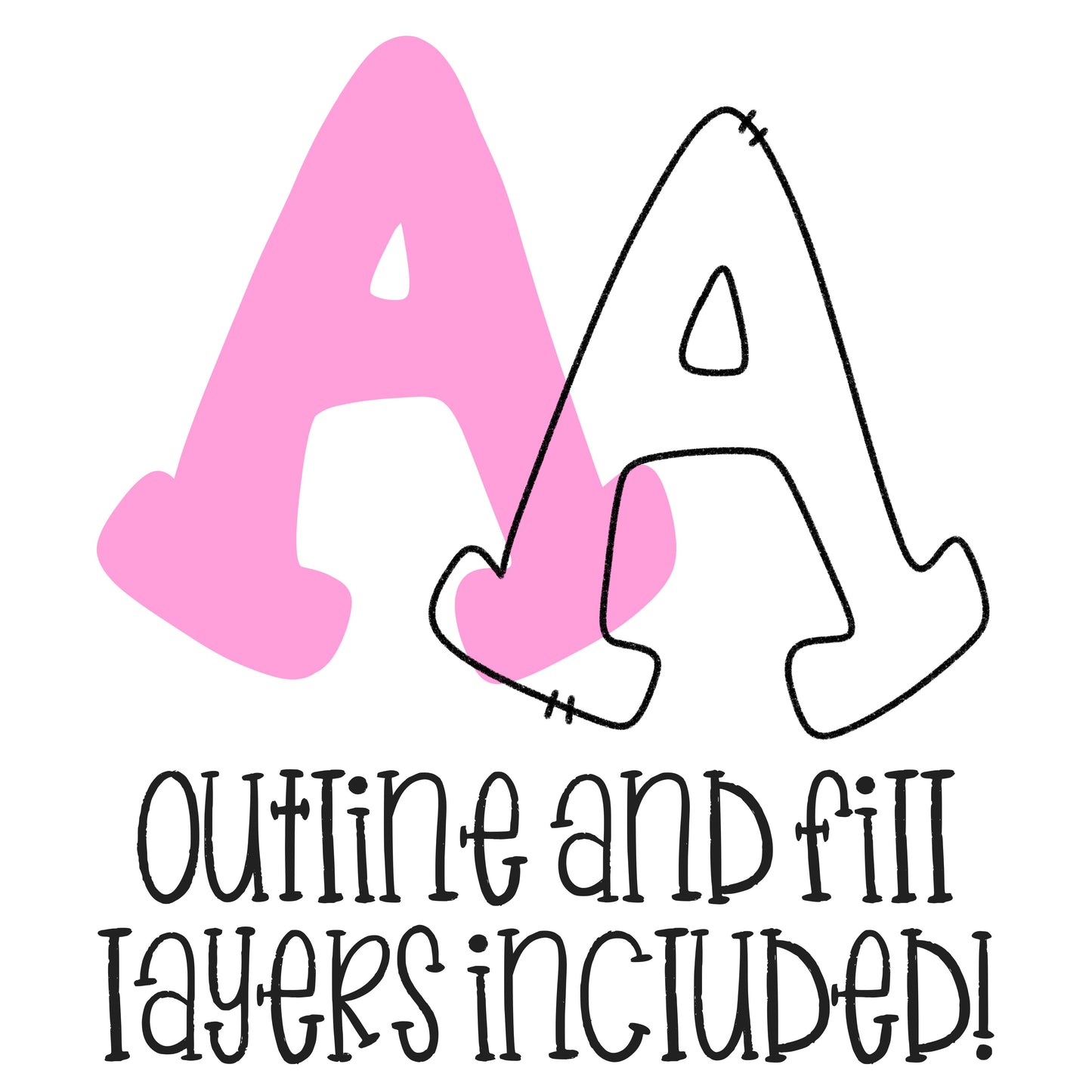 BOPPITY BIP EXCLUSIVE ALPHA OUTLINES AND FILLS