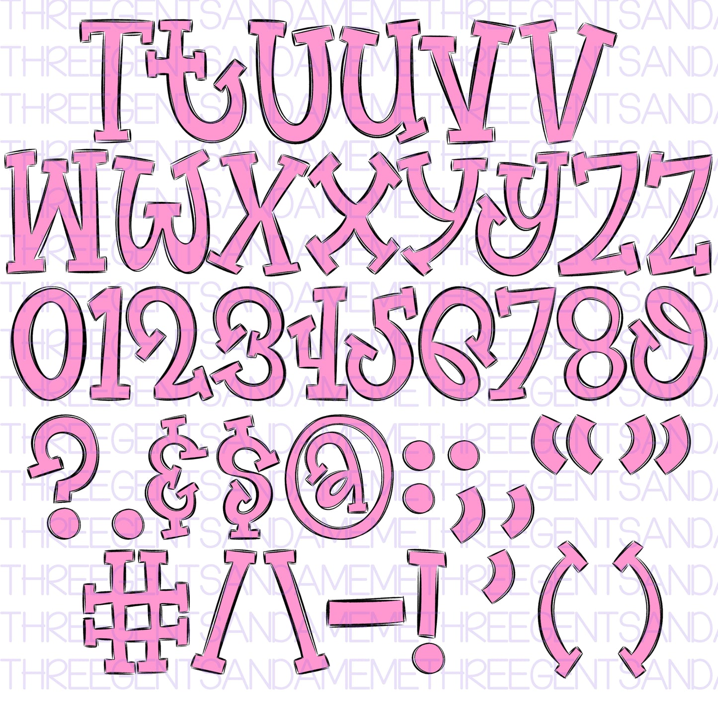 SUGAR PLUM EXCLUSIVE ALPHA SET (OUTLINE AND FILL LAYERS