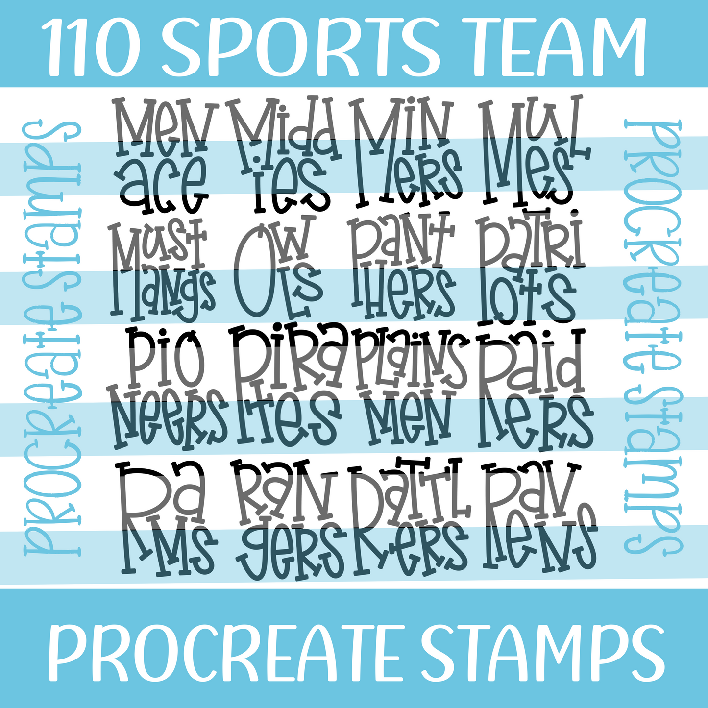 110 SPORT TEAMS PROCREATE STAMPS
