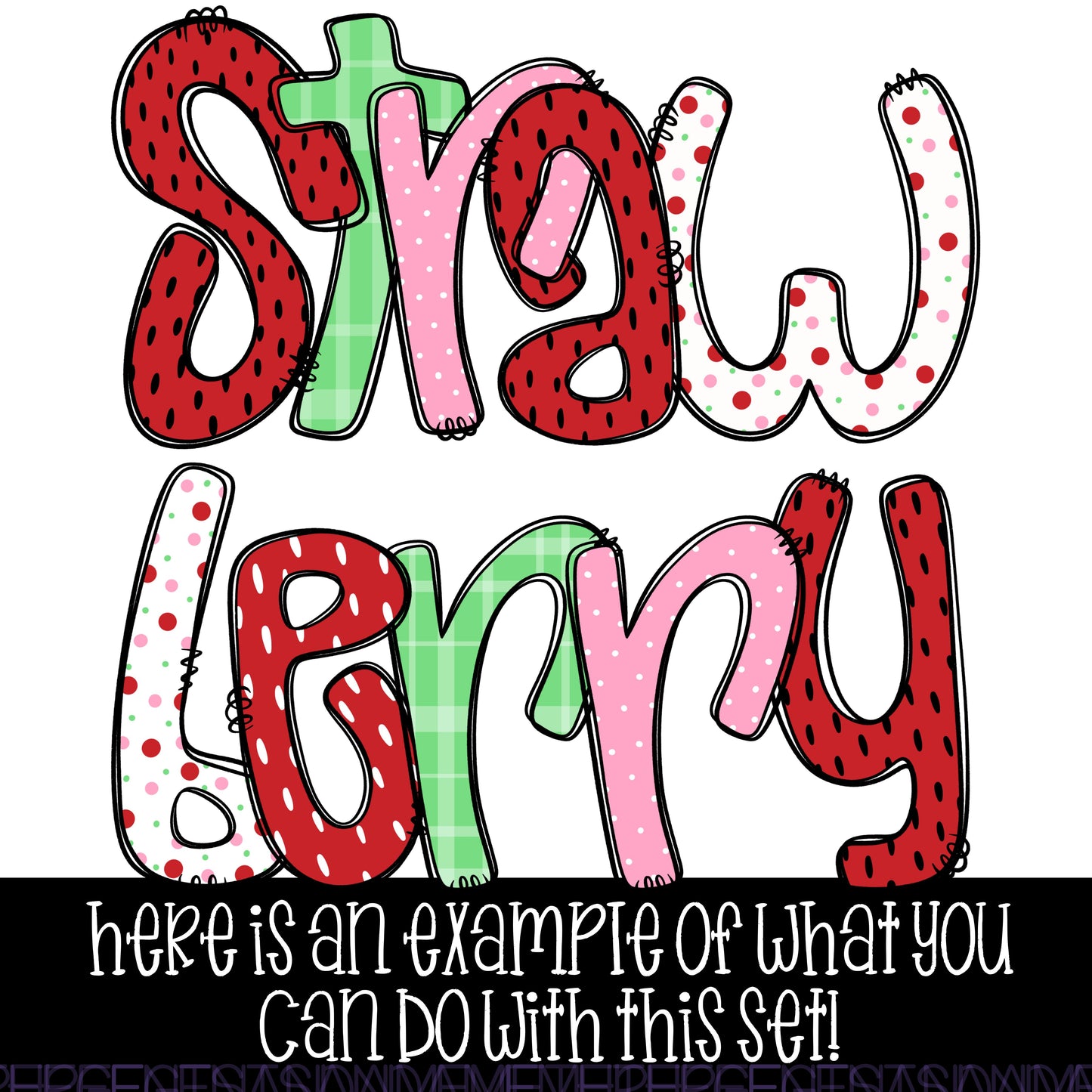 STRAWBERRY SEMI-EXCLUSIVE SET (OUTLINE AND FILL LAYERS)