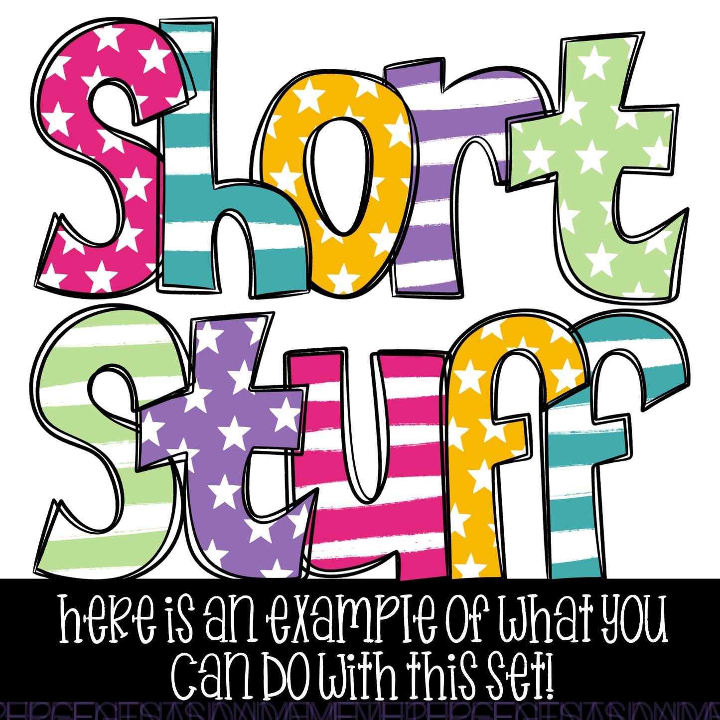 SHORT STUFF EXCLUSIVE ALPHA SET (OUTLINE AND FILL LAYERS)