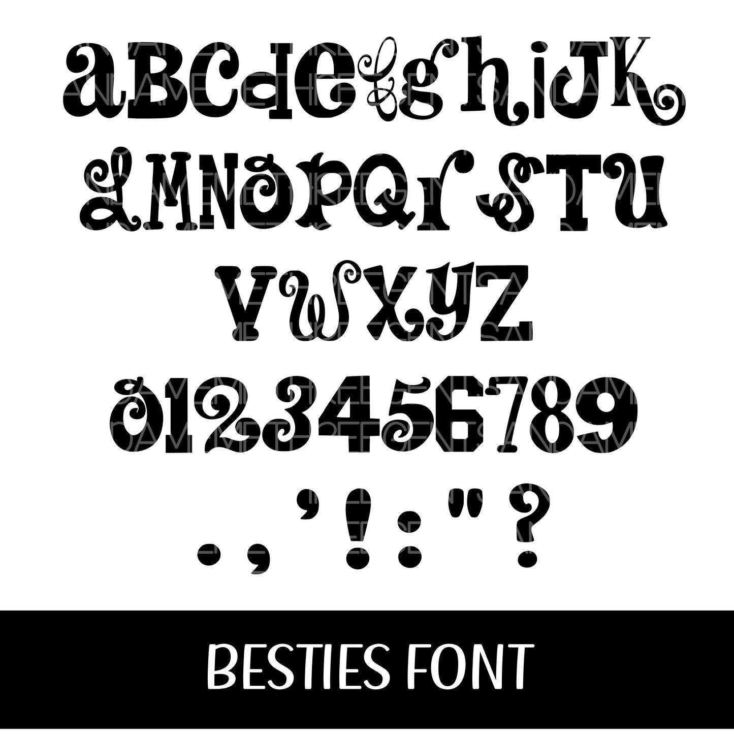 BESTIES FONT