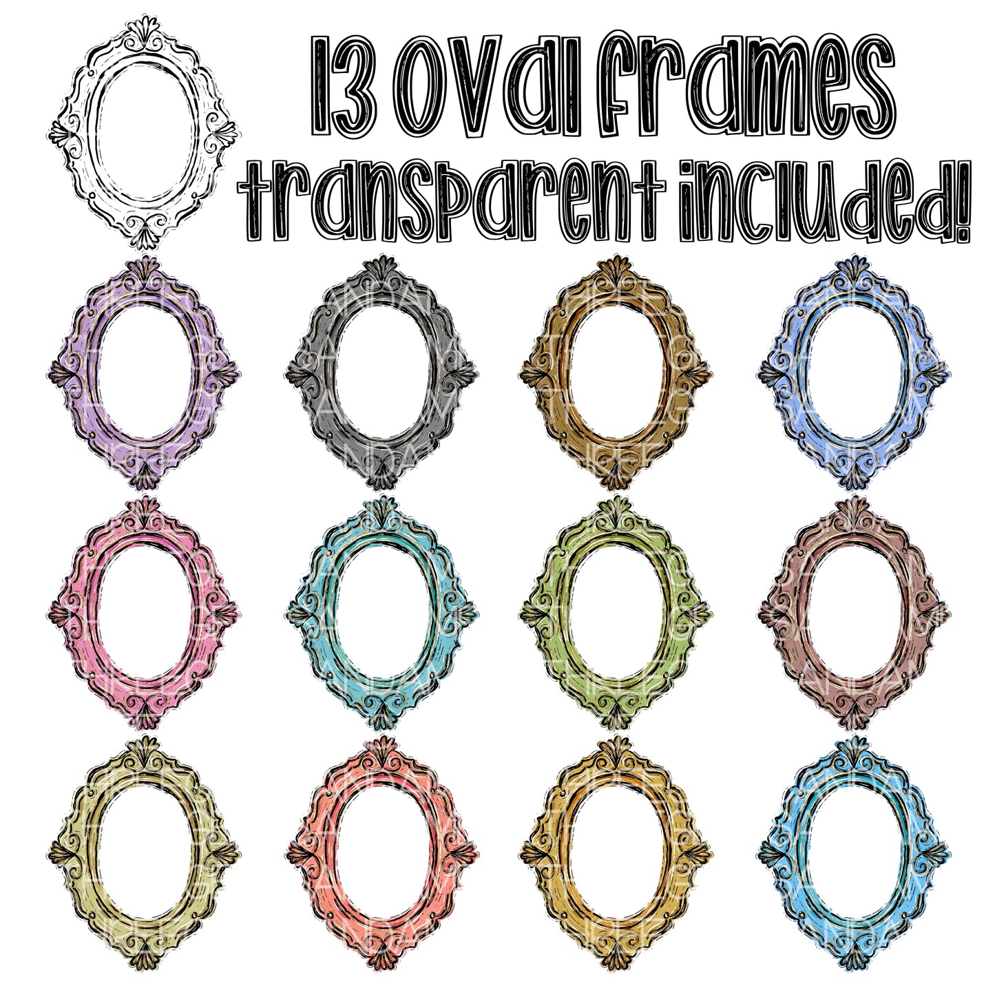 VINTAGE FRAMES CLIPART COLLECTION
