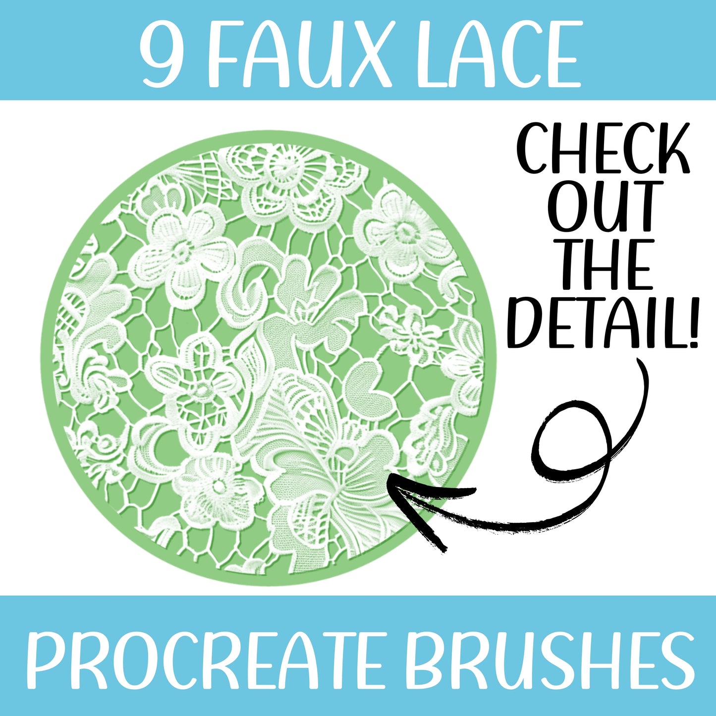 FAUX LACE PROCREATE BRUSH SET
