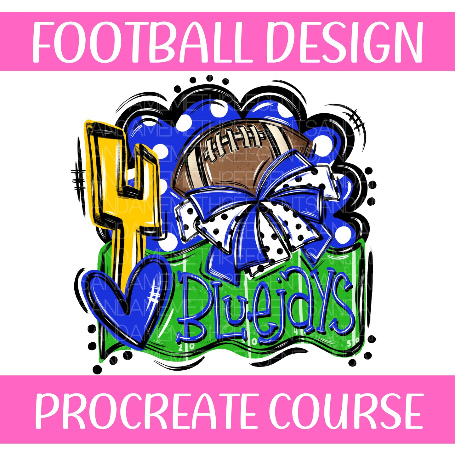 FOOTBALL DESIGN PROCREATE COURSE