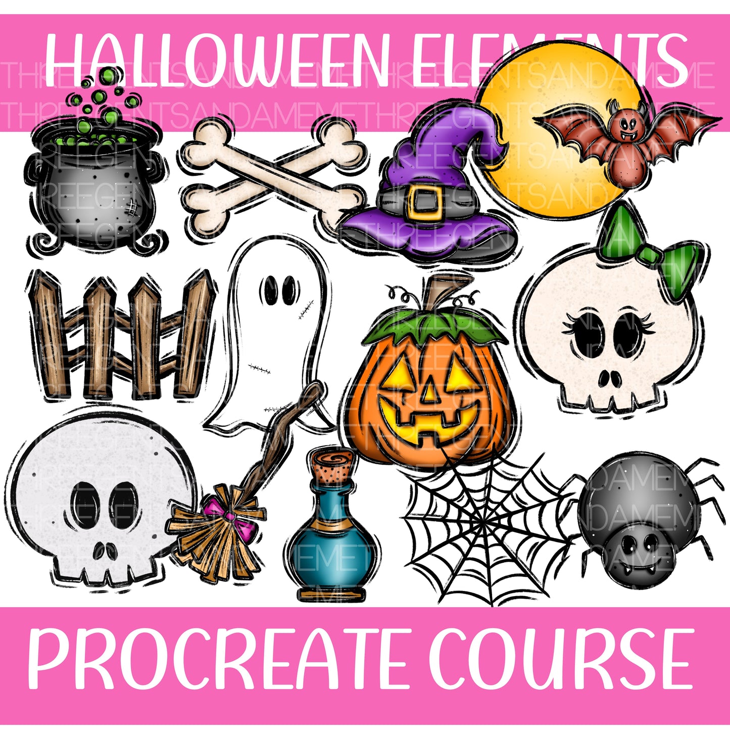 HALLOWEEN ELEMENTS PROCREATE COURSE