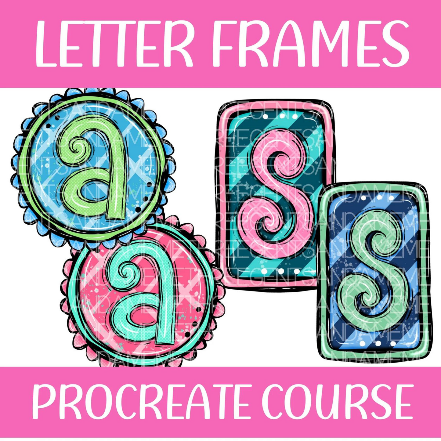 LETTER FRAMES PROCREATE COURSE