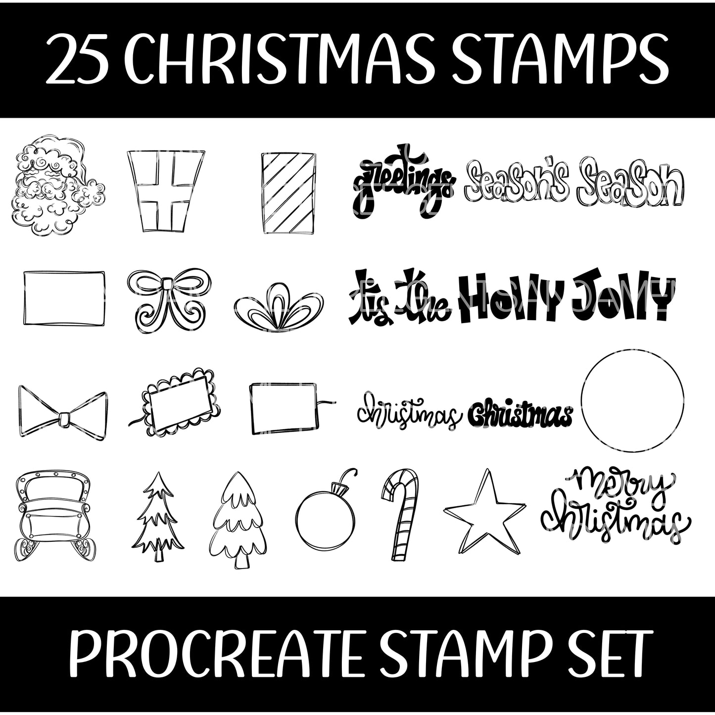 CHRISTMAS PROCREATE BRUSH SET