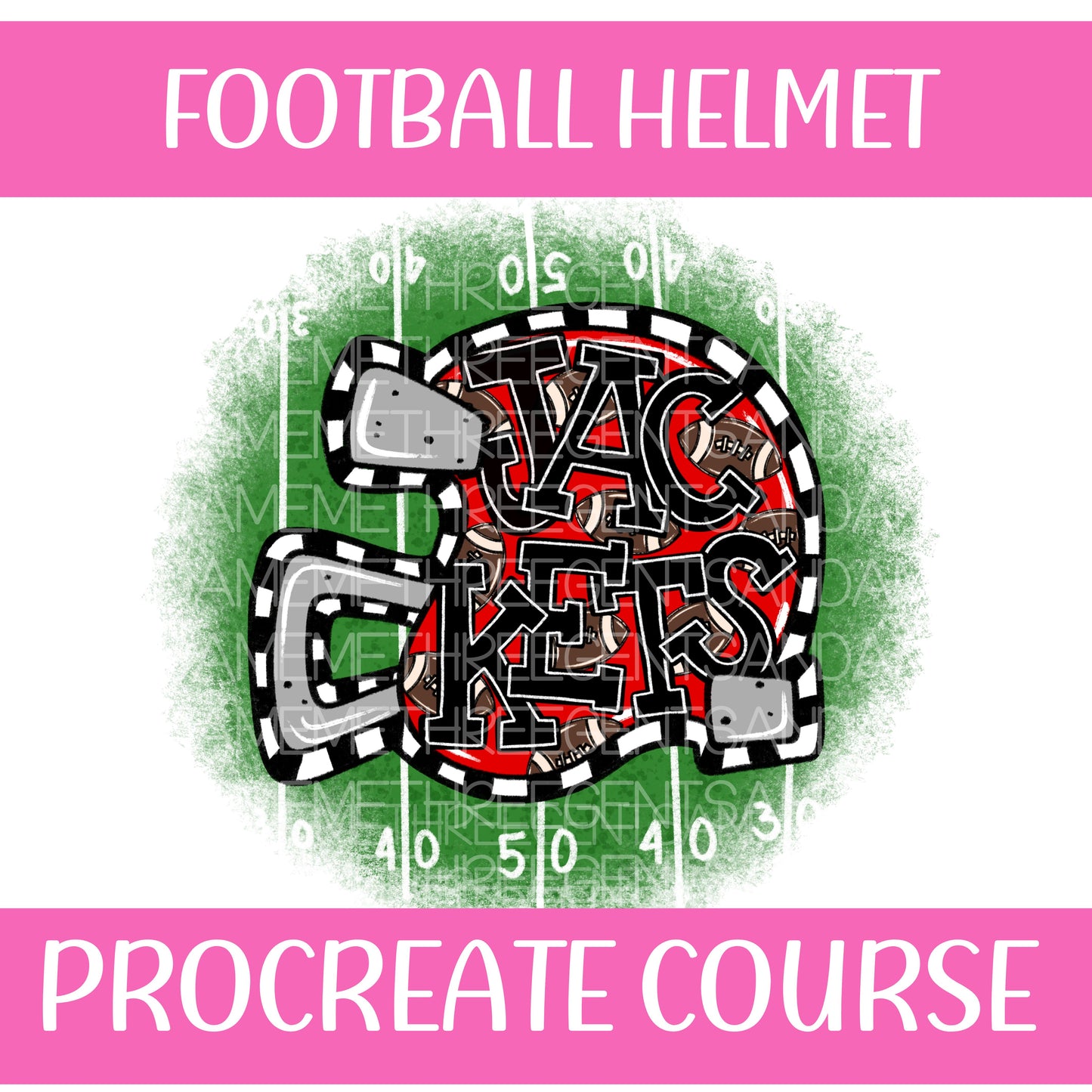 FOOTBALL HELMET PROCREATE COURSE