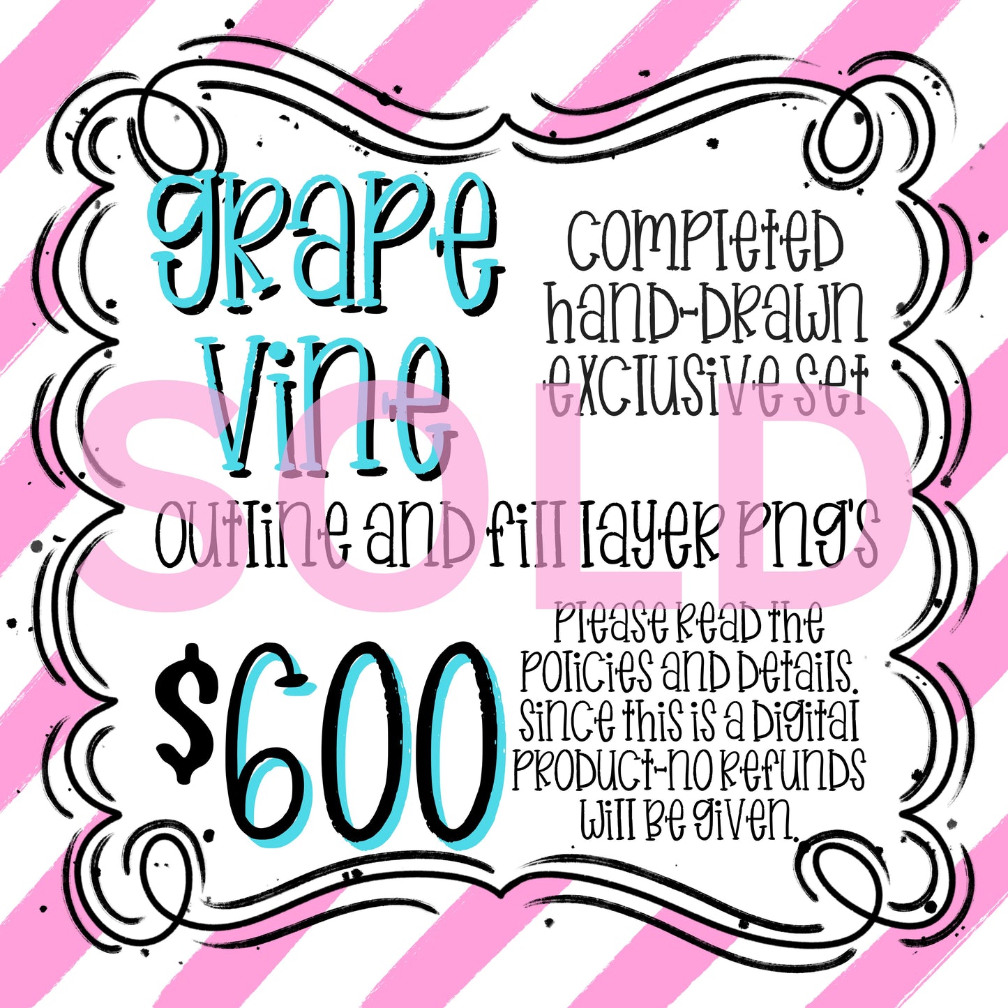 GRAPE VINE EXCLUSIVE ALPHA SET (OUTLINE AND FILL LAYERS)