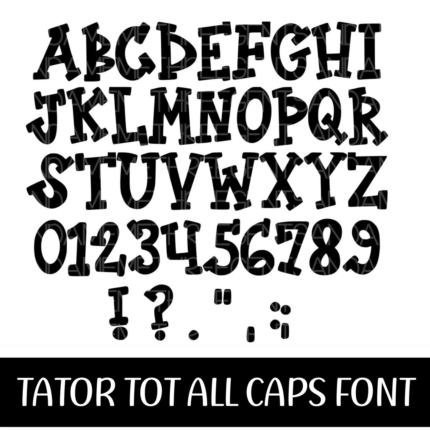 TATOR TOT ALL CAPS FONT