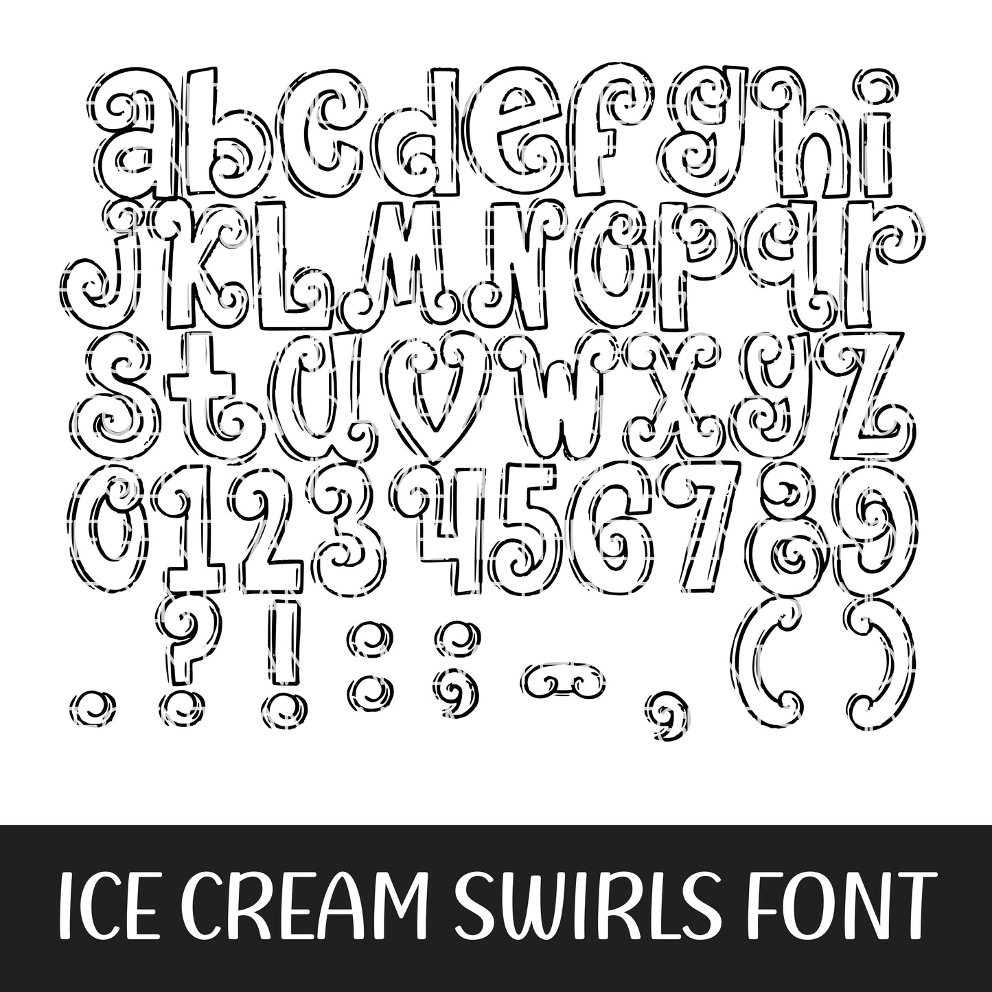 ICE CREAM SWIRLS FONT