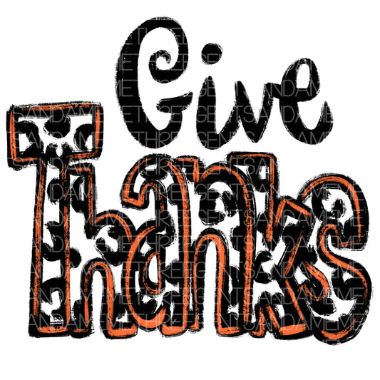 GIVE THANKS PNG DESIGN