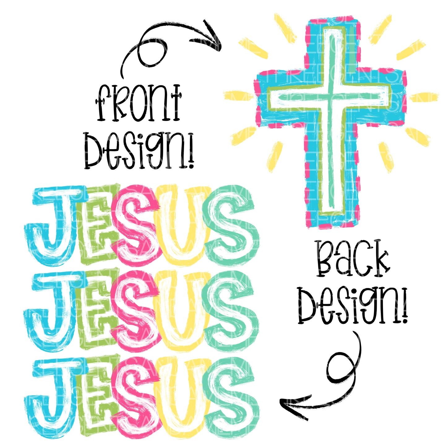 JESUS COMPLETED PNG DESIGN (FRONT AND BACK DESIGN)