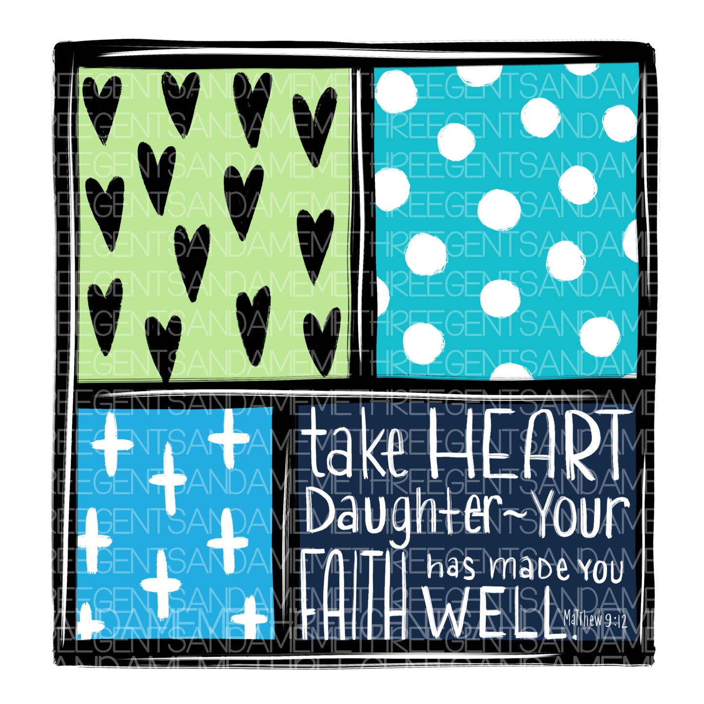 TAKE HEART DAUGHTER PNG DESIGN