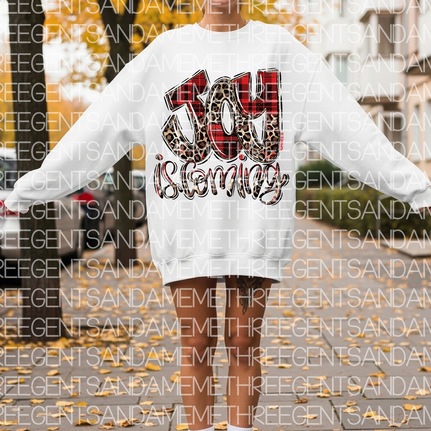 JOY IS COMING PNG DESIGN