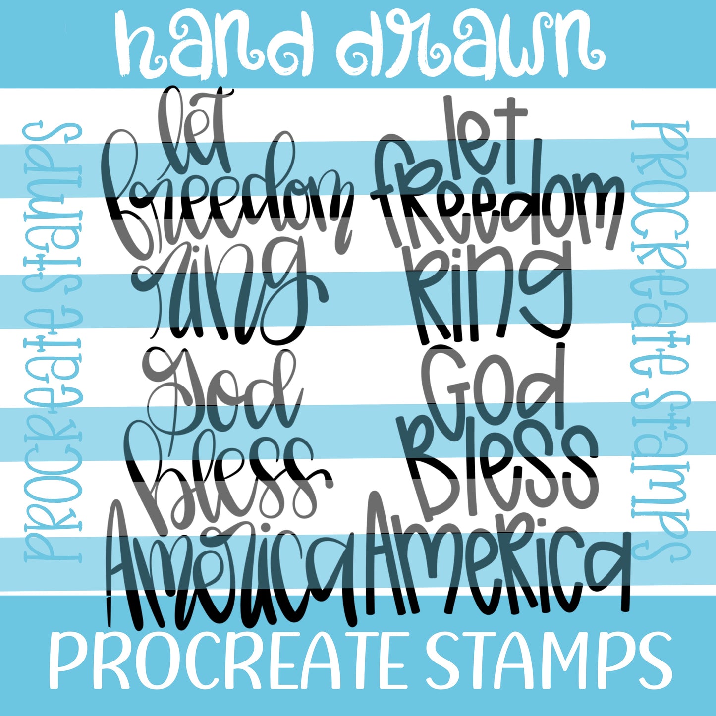 PATRIOTIC PROCREATE STAMP SET