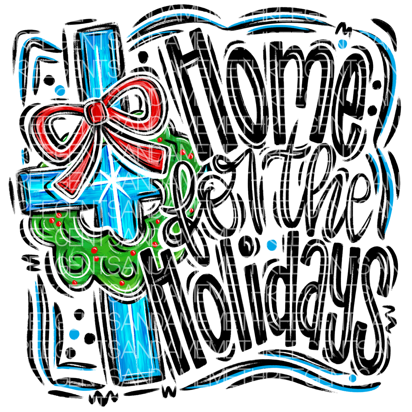 HOME FOR THE HOLIDAYS PNG COMPLETED DESIGN