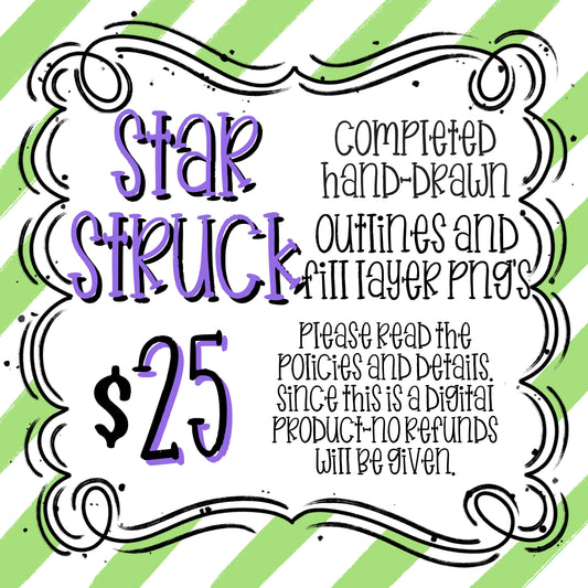 STAR STRUCK ALPHA OUTLINE AND FILL LAYERS