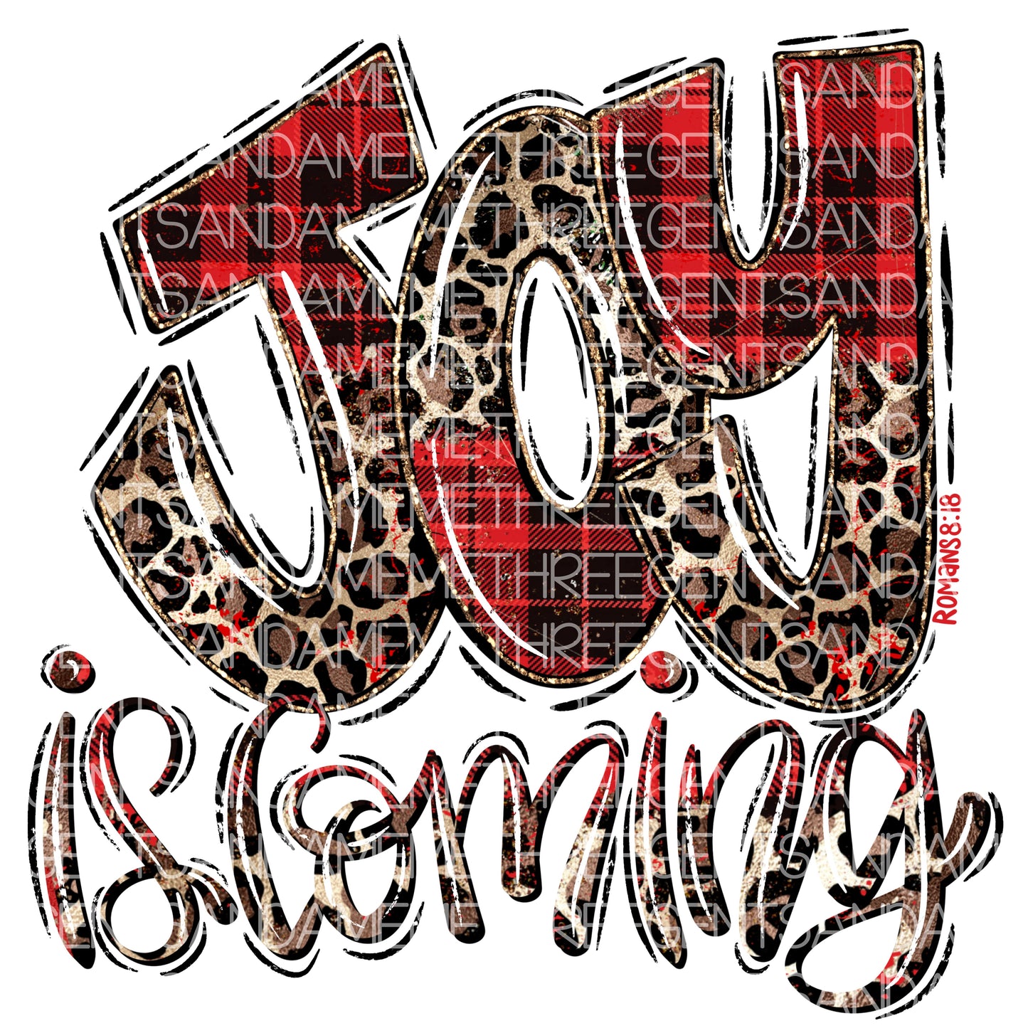 JOY IS COMING PNG DESIGN