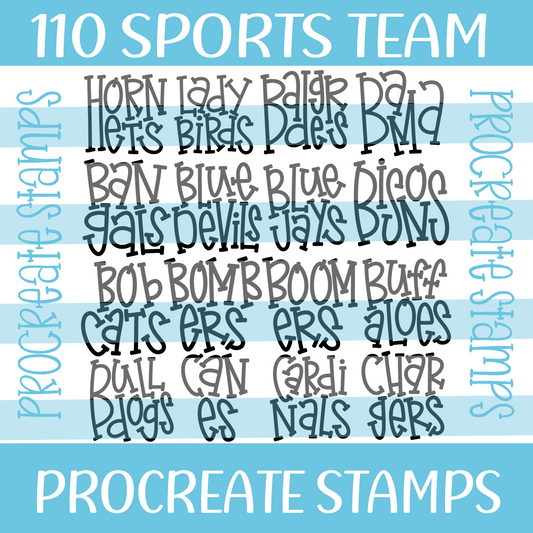 110 SPORT TEAMS PROCREATE STAMPS