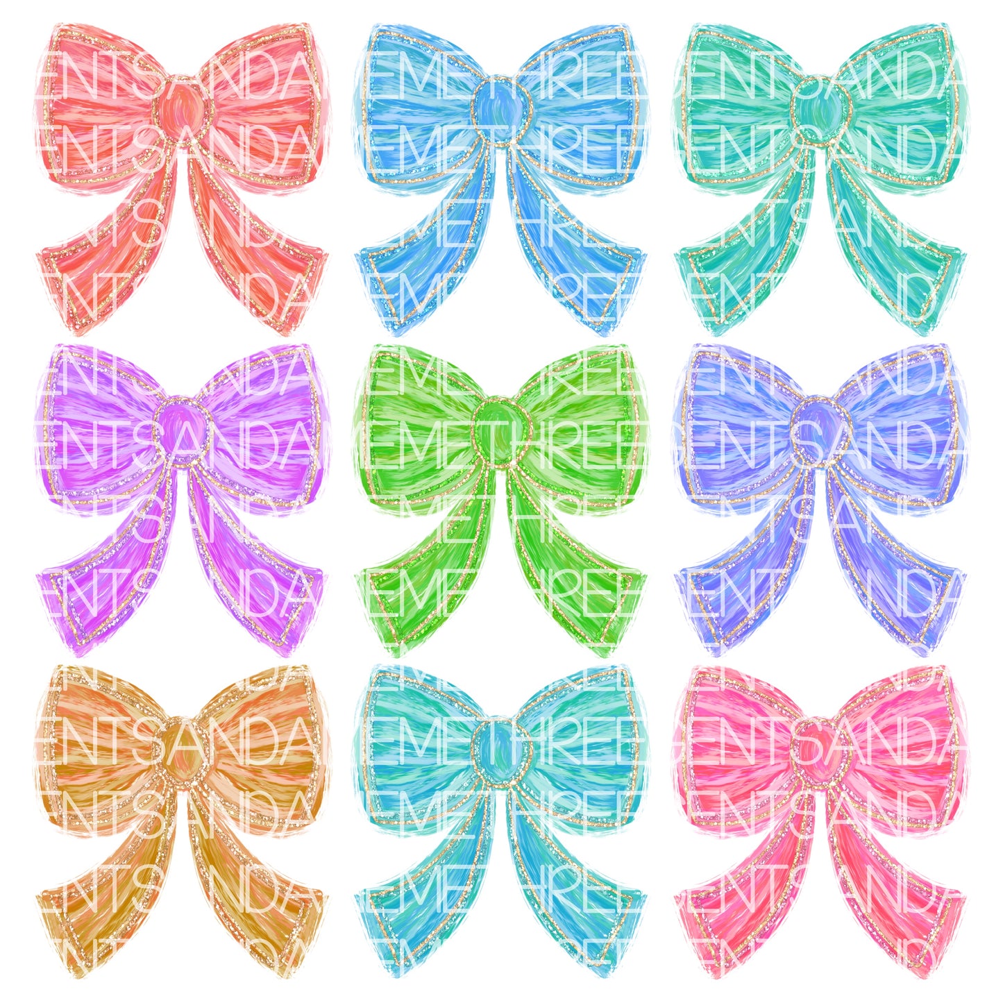 PRETTY BOWS CLIPART COLLECTION (47 BOWS INCLUDED!)