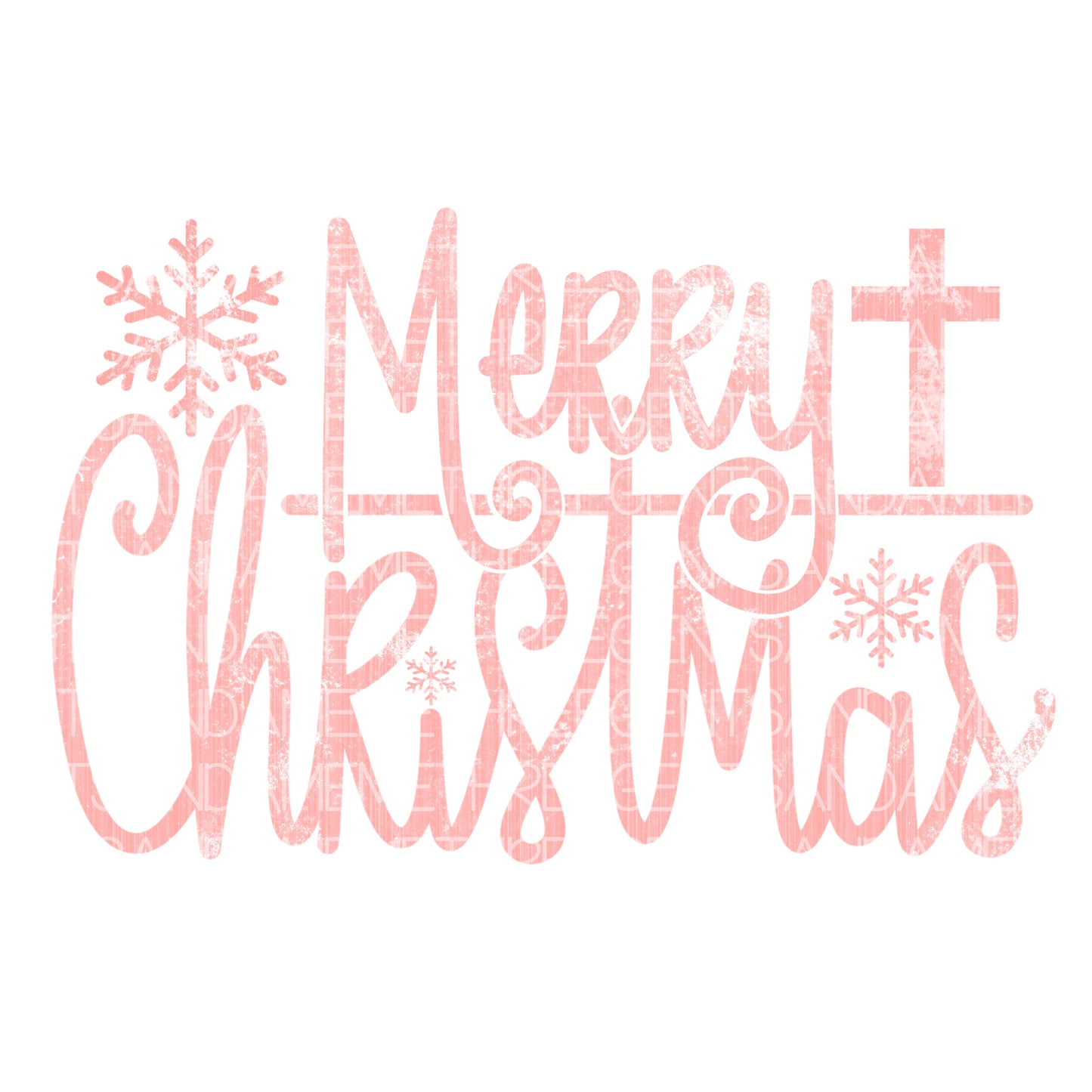 MERRY CHRISTMAS WITH CROSS PNG DESIGN