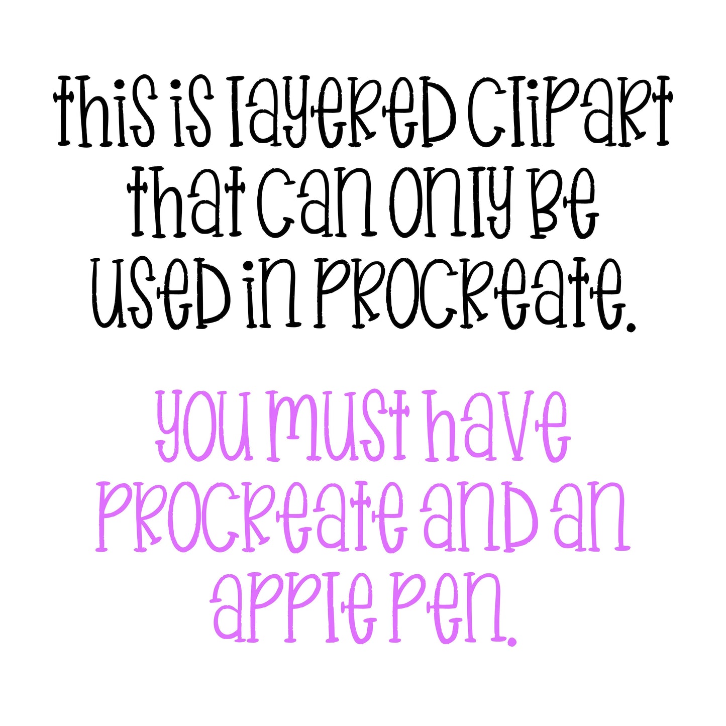 FAUX FALL APPLIQUÉ CLIPART FOR PROCREATE