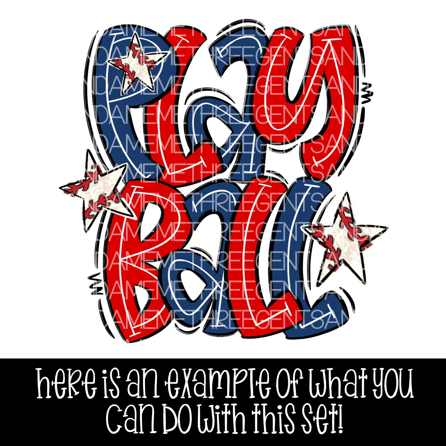 PLAY BALL ALPHA OUTLINE AND FILL LAYERS