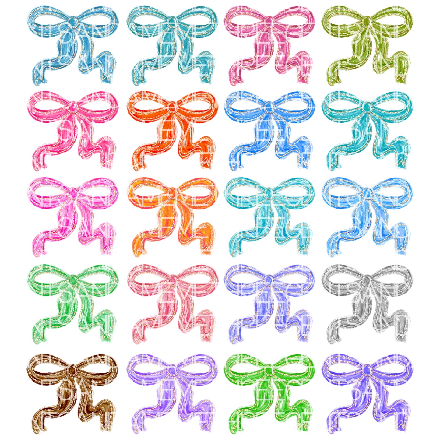 PRETTY BOWS CLIPART COLLECTION (47 BOWS INCLUDED!)