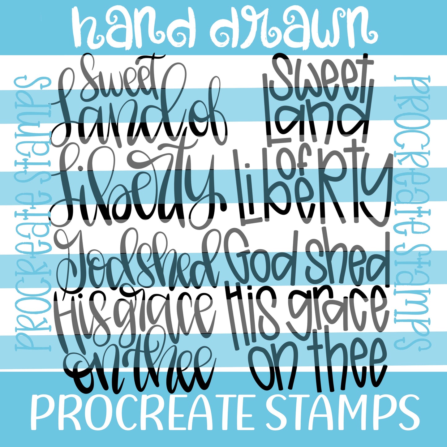 PATRIOTIC PROCREATE STAMP SET