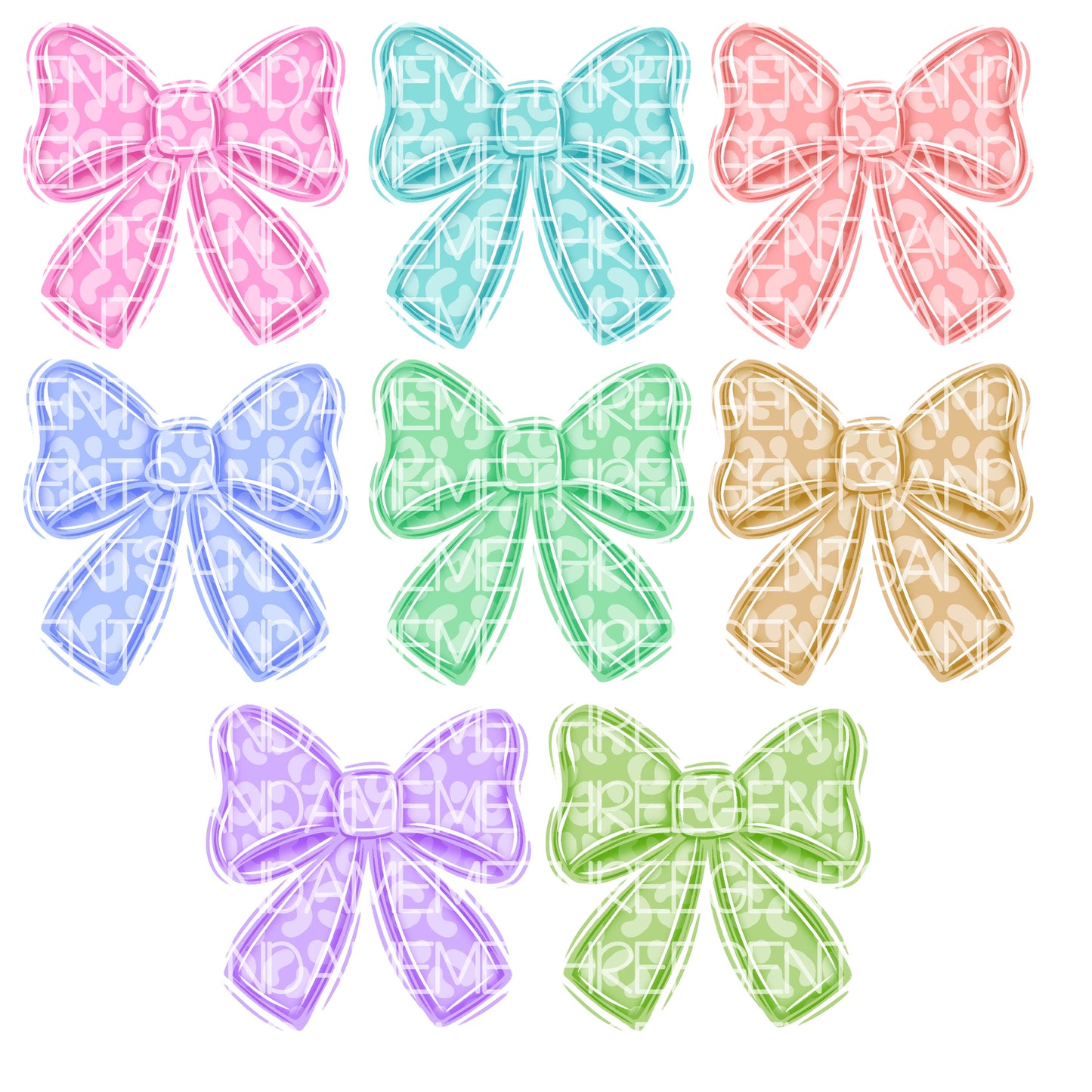 PRETTY BOWS CLIPART COLLECTION (47 BOWS INCLUDED!)