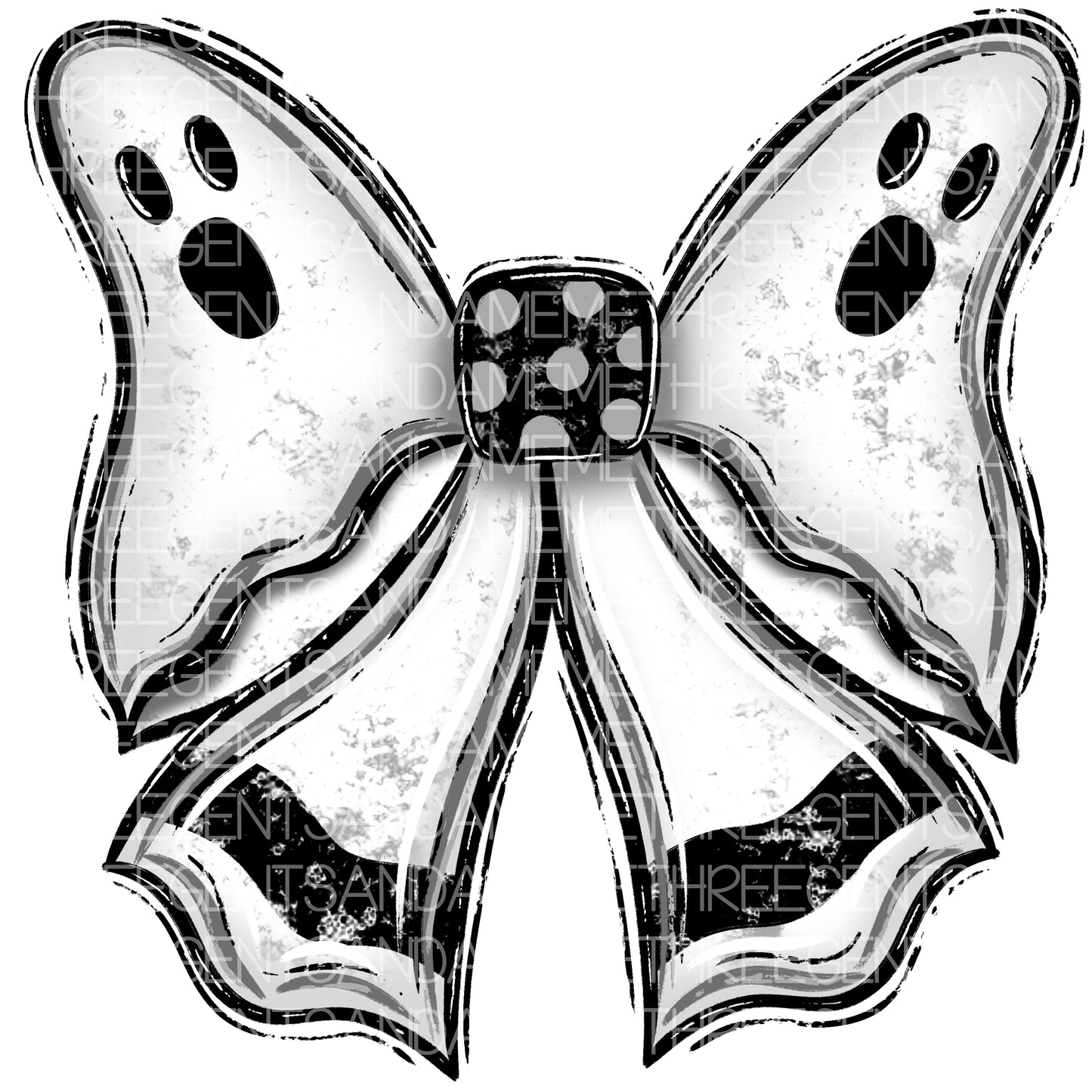 GHOST COQUETTE BOW PNG DESIGN