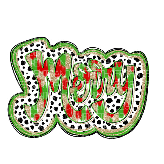 MERRY BRUSH STROKES PNG DESIGN