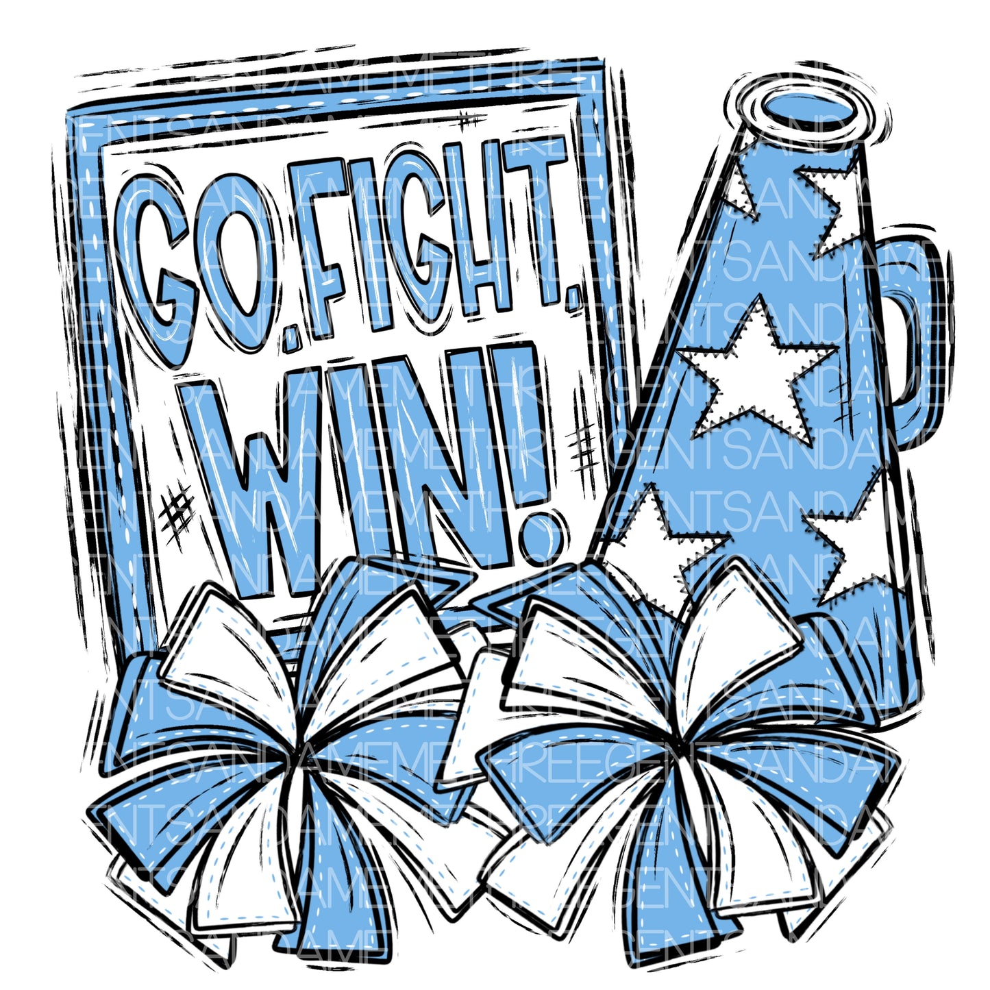 GO FIGHT WIN CHEER PNG DESIGN