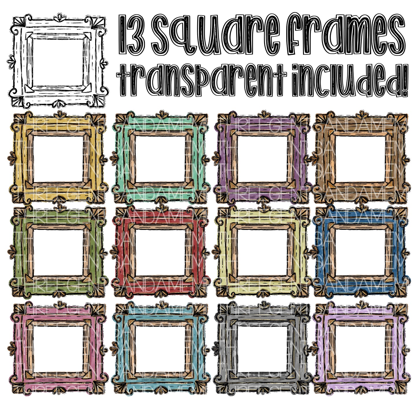 VINTAGE FRAMES CLIPART COLLECTION