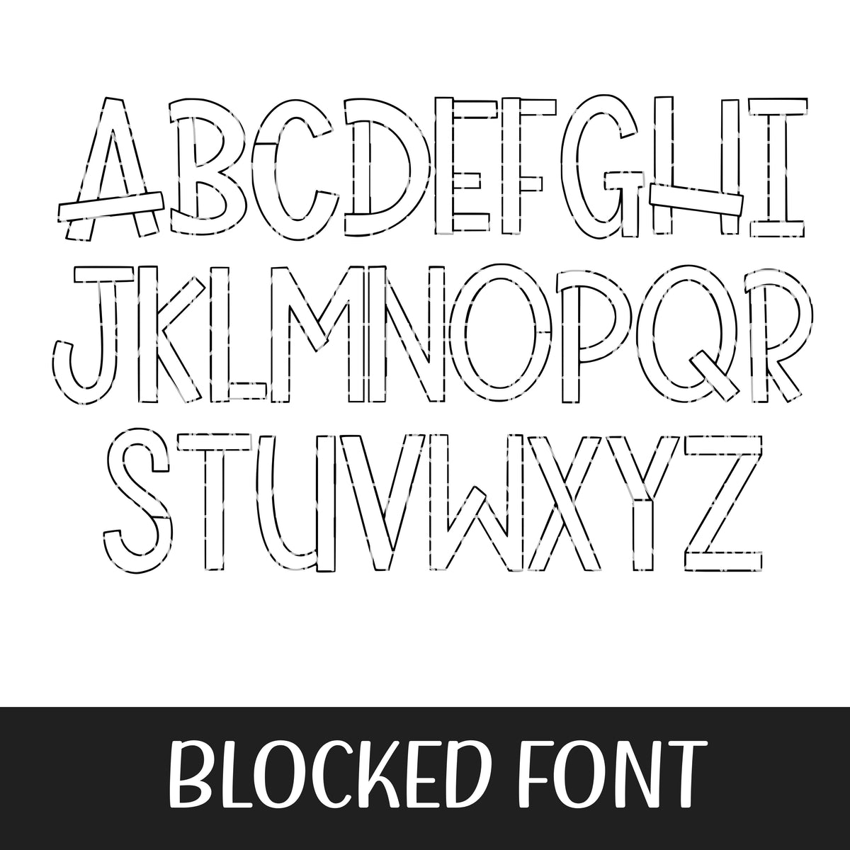Computer Block Fount BLOCKED FONT – threegentsandameme