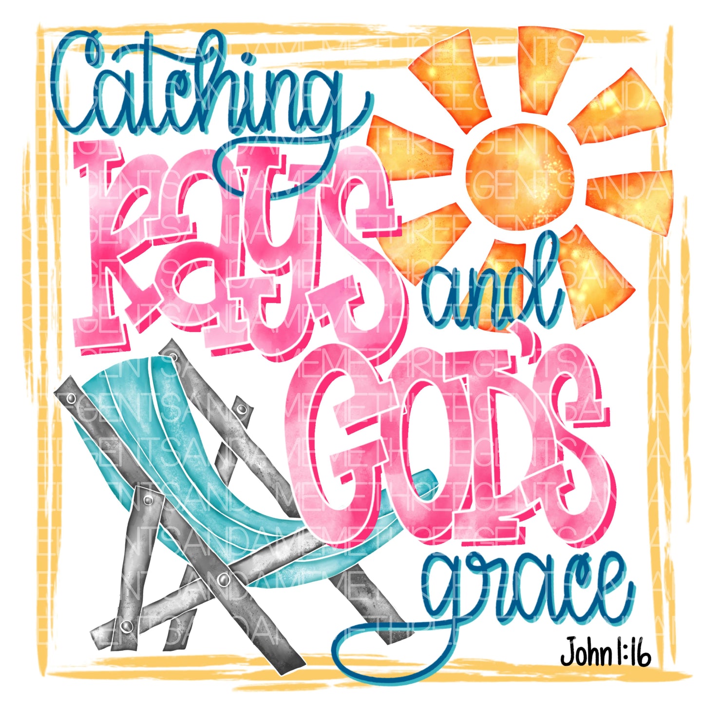 CATCHING RAYS AND GOD’S GRACE PNG DESIGN