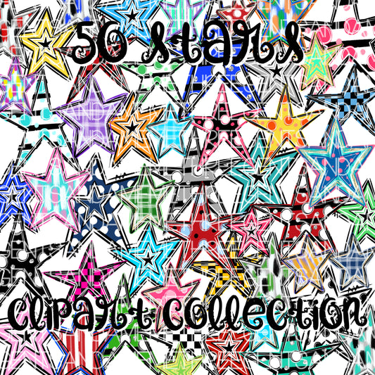 50 STARS CLIPART COLLECTION