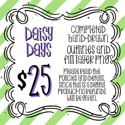 DAISY DAYS OUTLINE AND FILL LAYERS