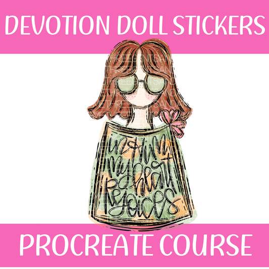 DEVOTION DOLL STICKERS PROCREATE COURSE