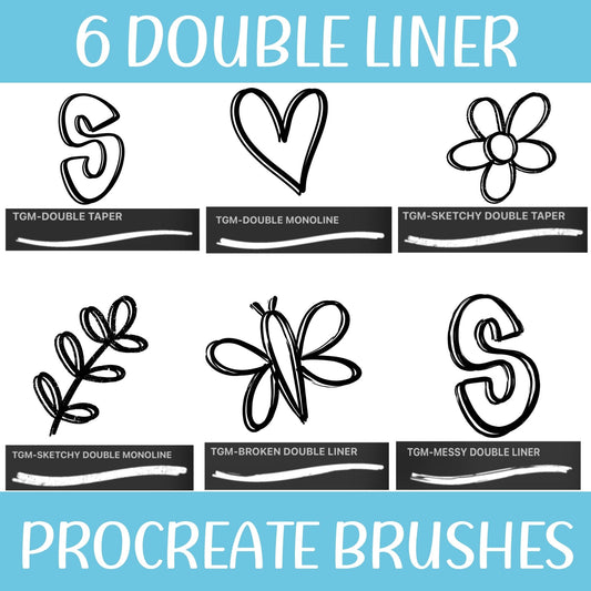 DOUBLE LINERS PROCREATE BRUSH SET