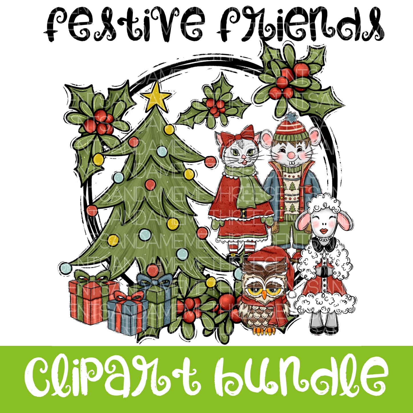 FESTIVE FRIENDS CLIPART COLLECTION