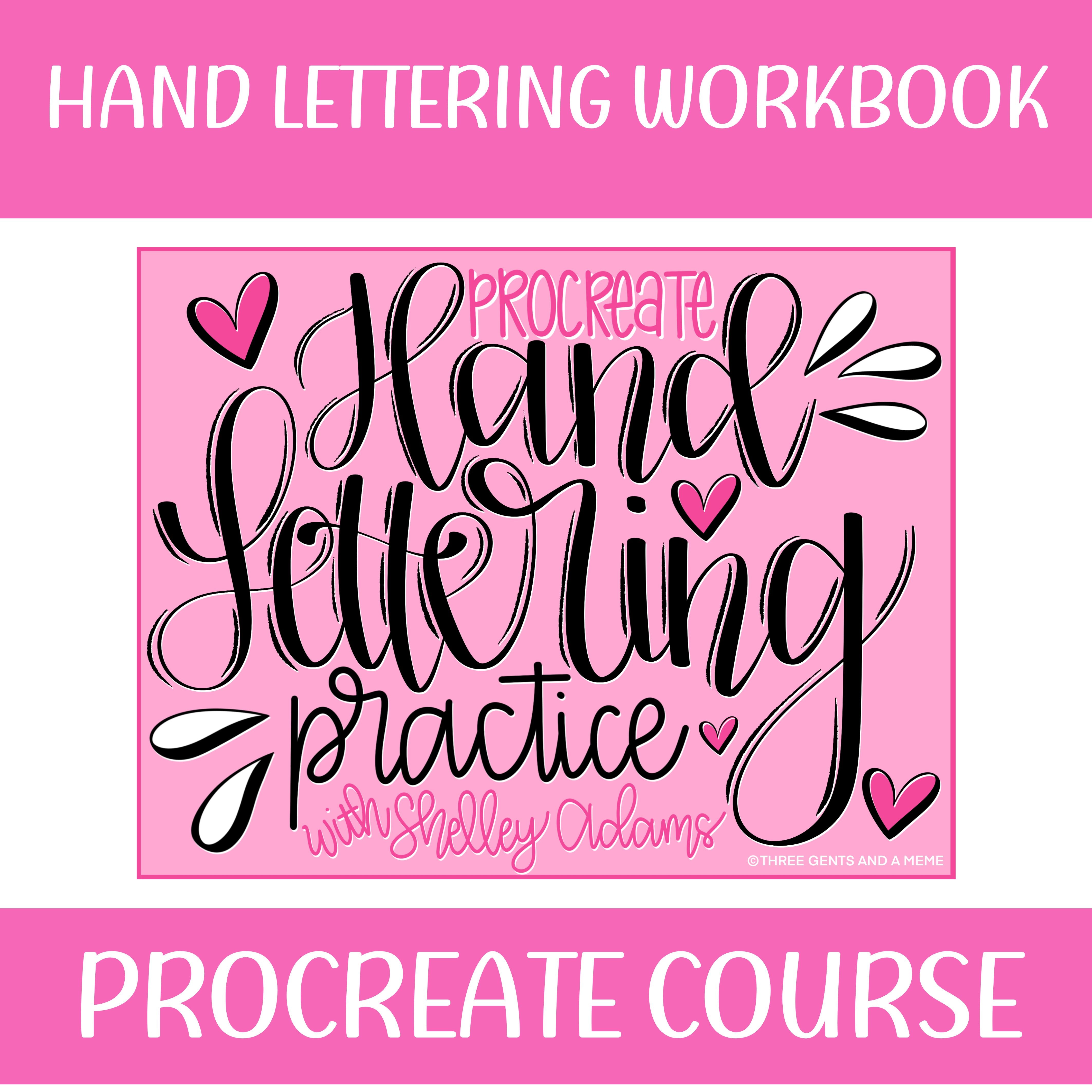 TGM-PROCREATE HAND LETTERING WORKBOOK – threegentsandameme