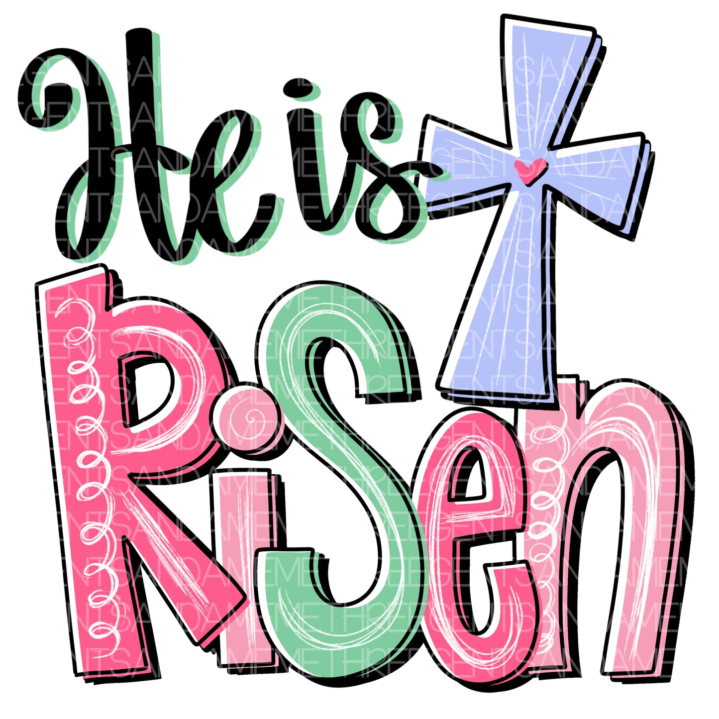 HE IS RISEN PNG DESIGN